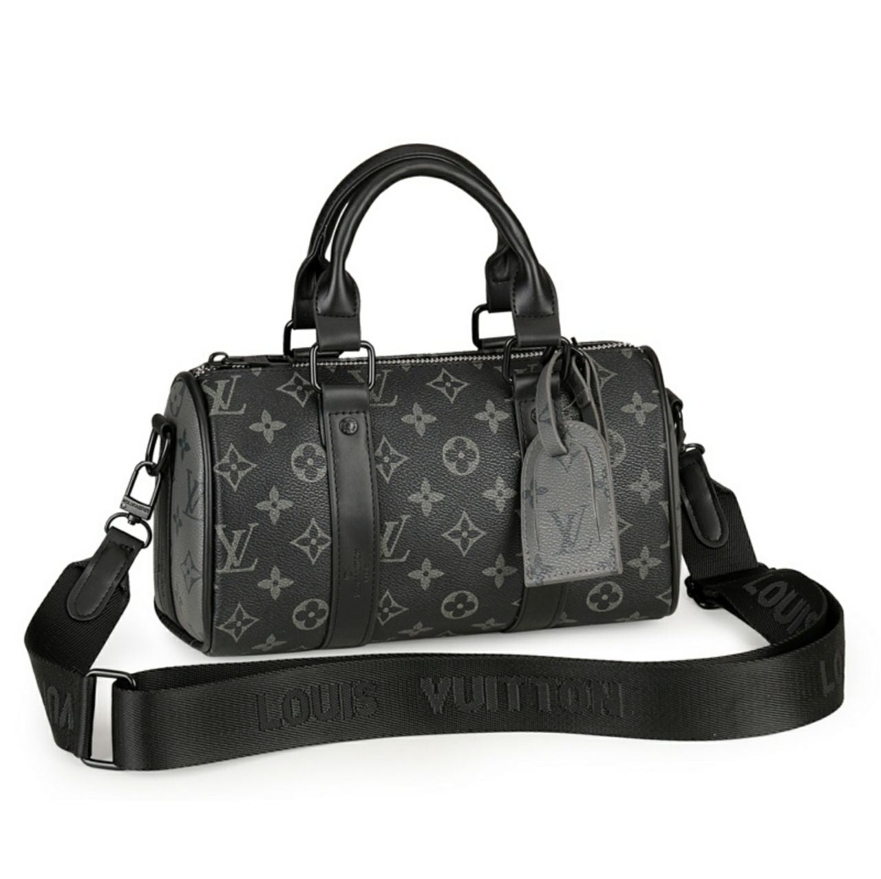 Louis Vuitton Keepall Bandoulière en toile de Monogram Eclipse Reverse noir