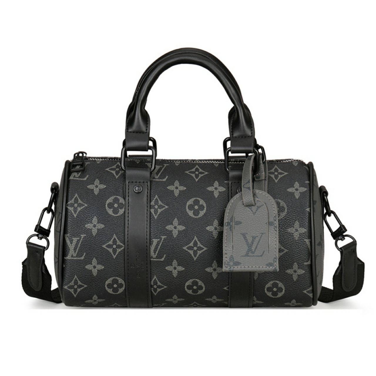 Louis Vuitton Keepall Bandoulière en toile de Monogram Eclipse Reverse noir
